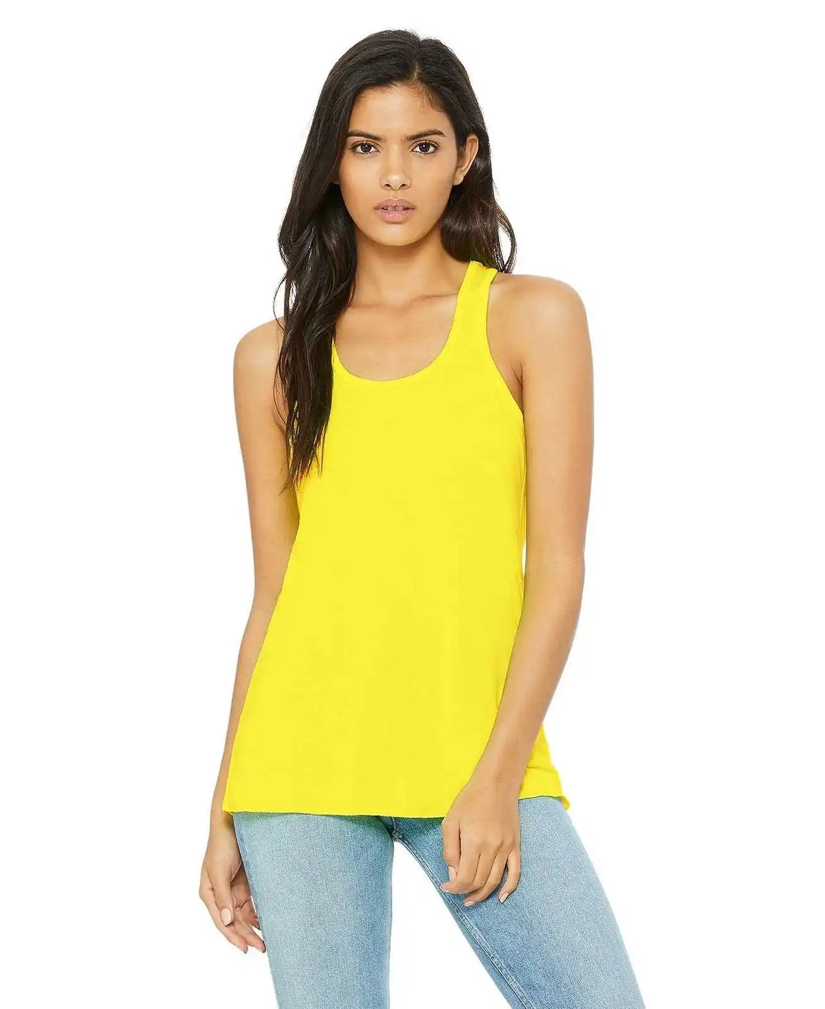 Bella + Canvas 8800 Women’s Flowy Racerback Tank - Neon Yellow