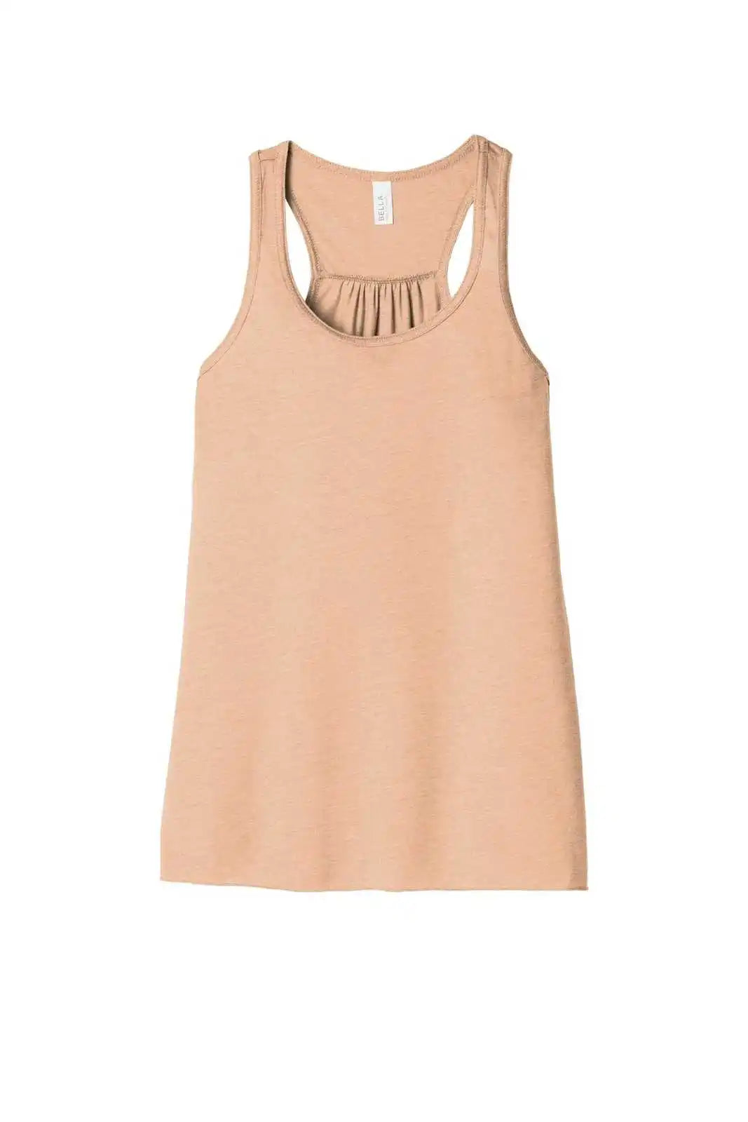 Bella + Canvas 8800 Women’s Flowy Racerback Tank Peach Slub