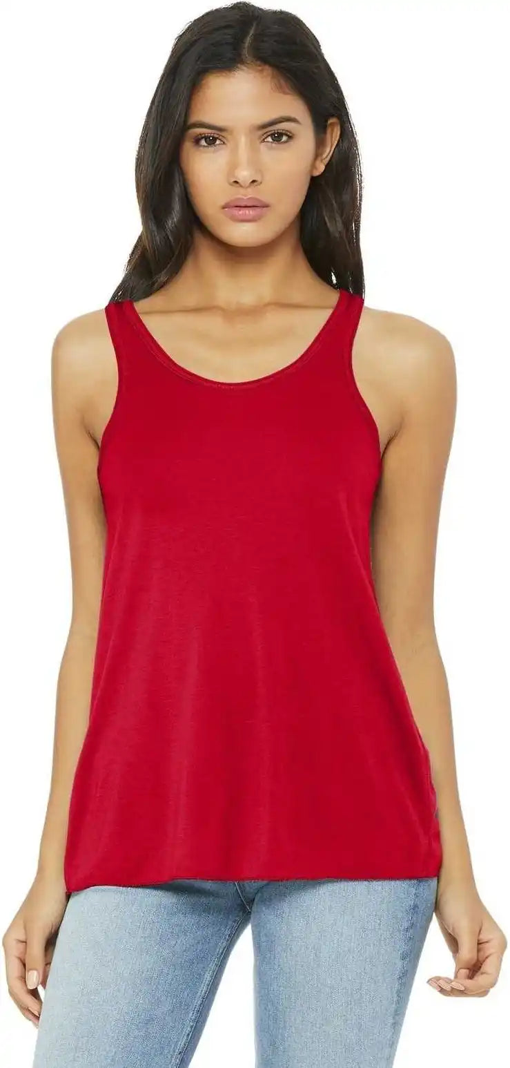 Bella + Canvas 8800 Women’s Flowy Racerback Tank Red