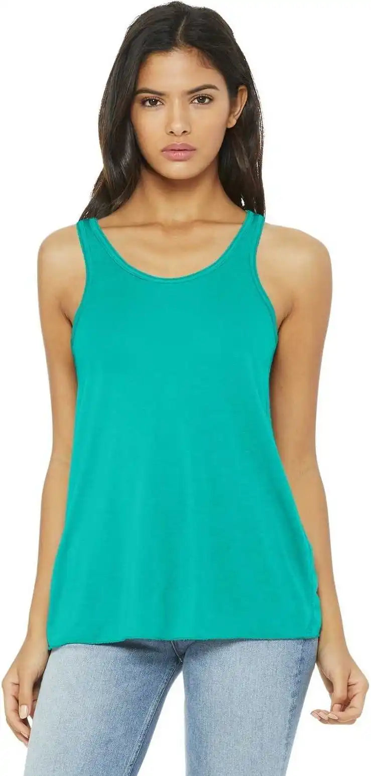 Bella + Canvas 8800 Women’s Flowy Racerback Tank Teal