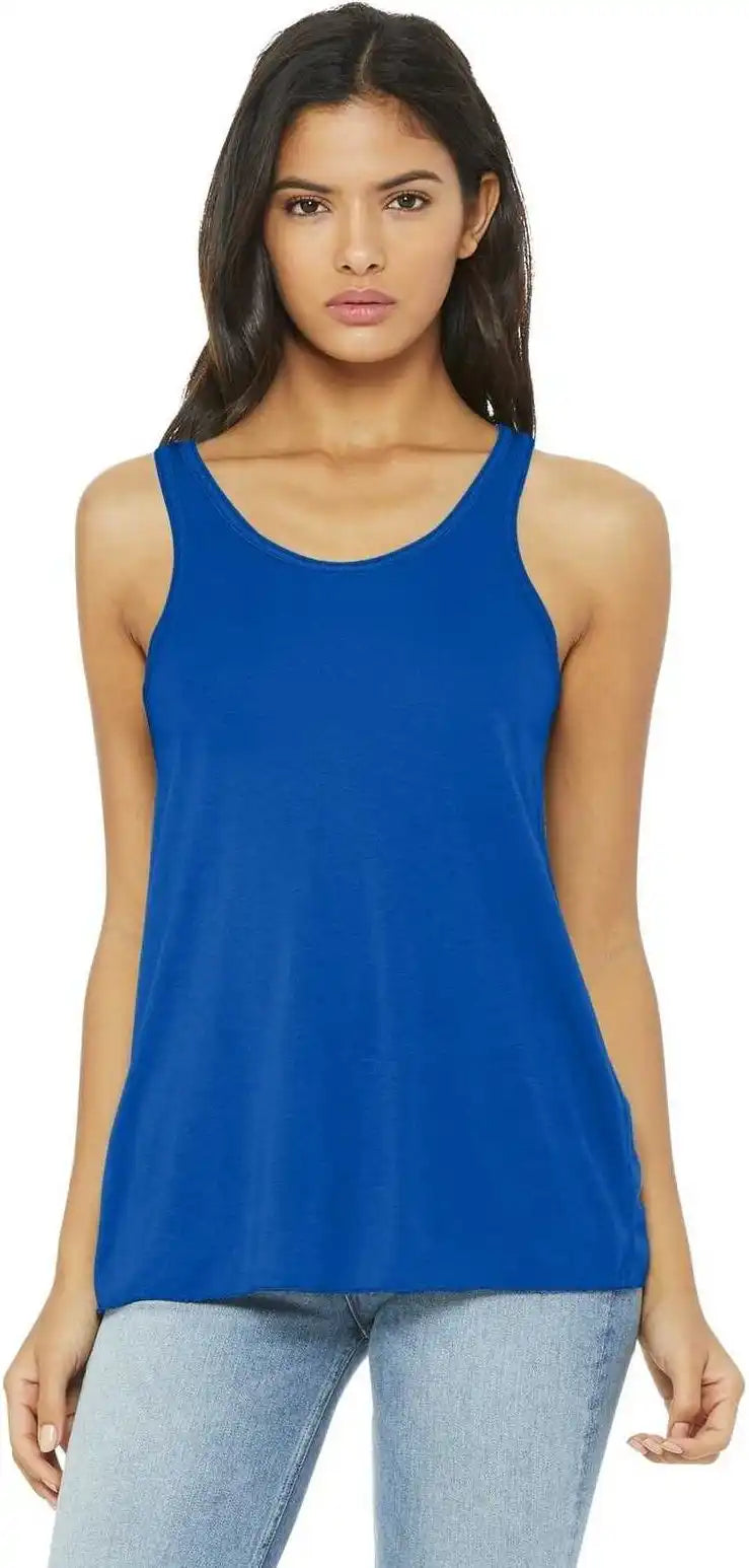 Bella + Canvas 8800 Women’s Flowy Racerback Tank - True Royal