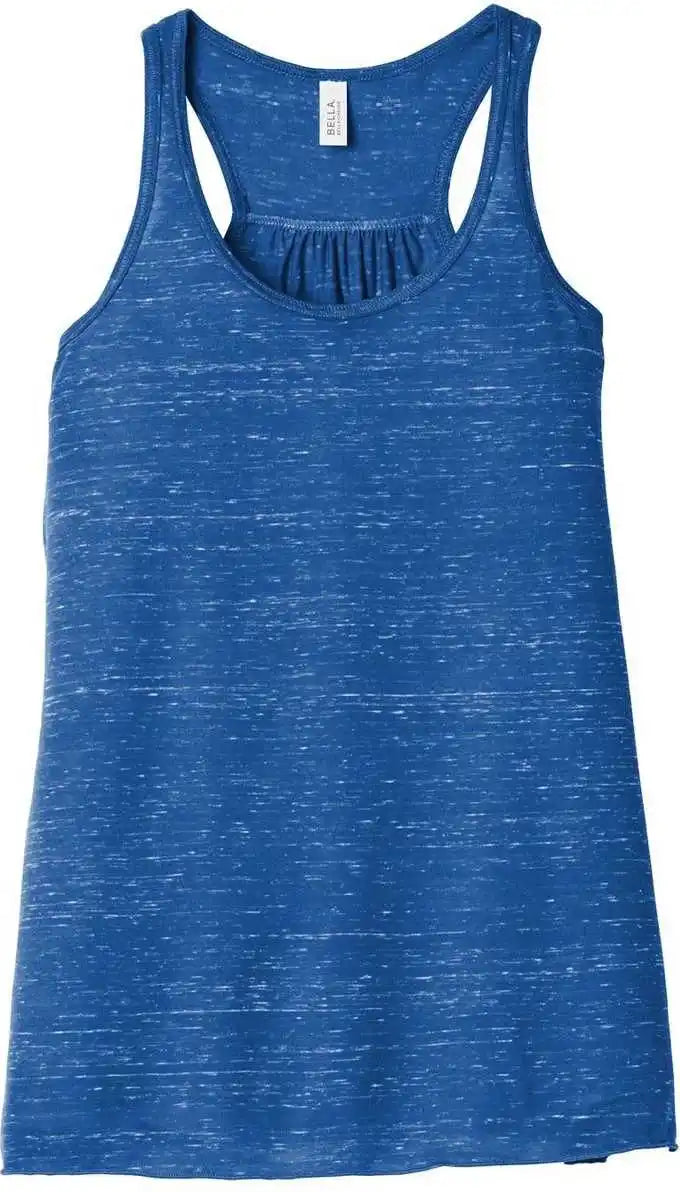 Bella + Canvas 8800 Women’s Flowy Racerback Tank - True Royal Marble