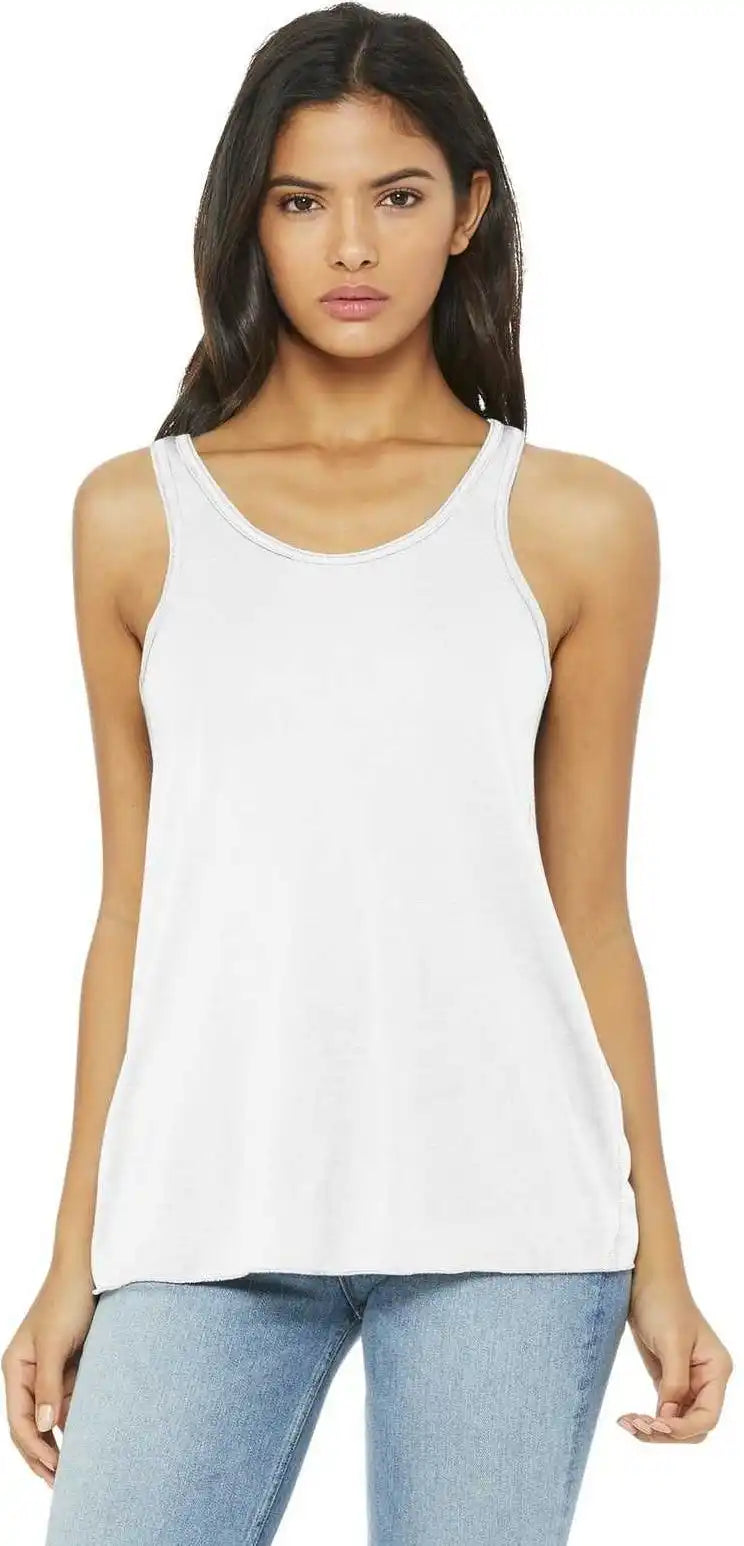 Bella + Canvas 8800 Women’s Flowy Racerback Tank White