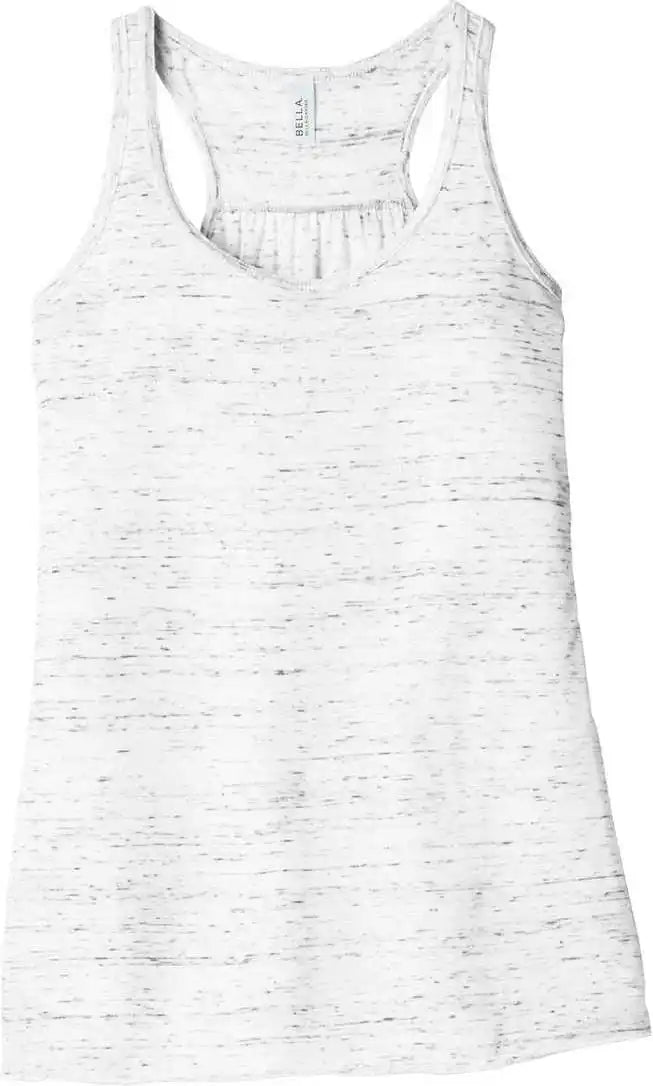 Bella + Canvas 8800 Women’s Flowy Racerback Tank - White Marble
