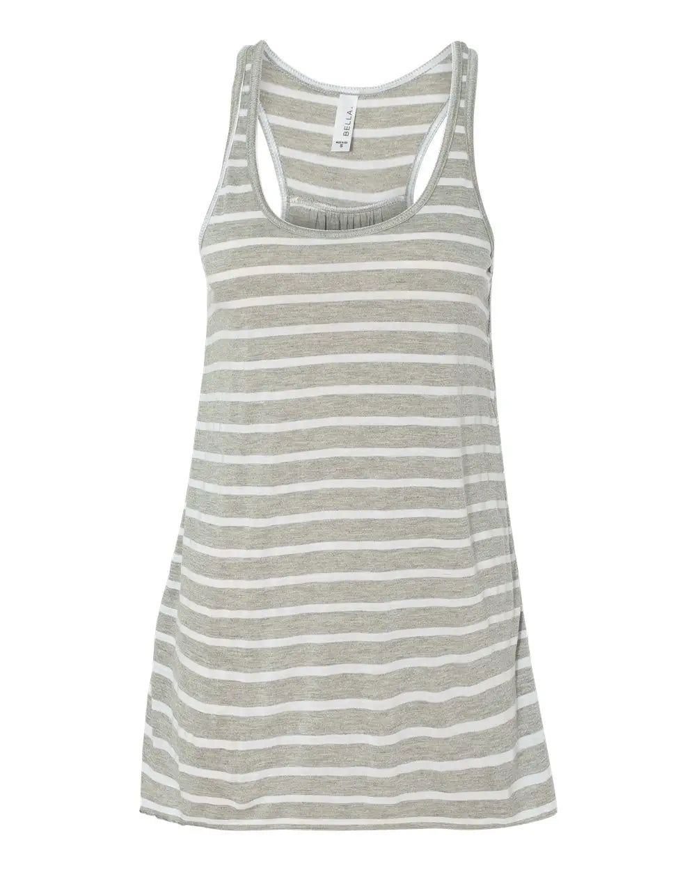 Bella + Canvas 8800bl Women’s Flowy Racerback Tank - 8800 - Athletic Heather White