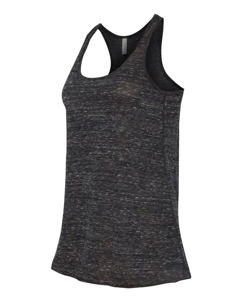 Bella + Canvas 8800bl Women’s Flowy Racerback Tank - 8800 - Black Marble - Xs