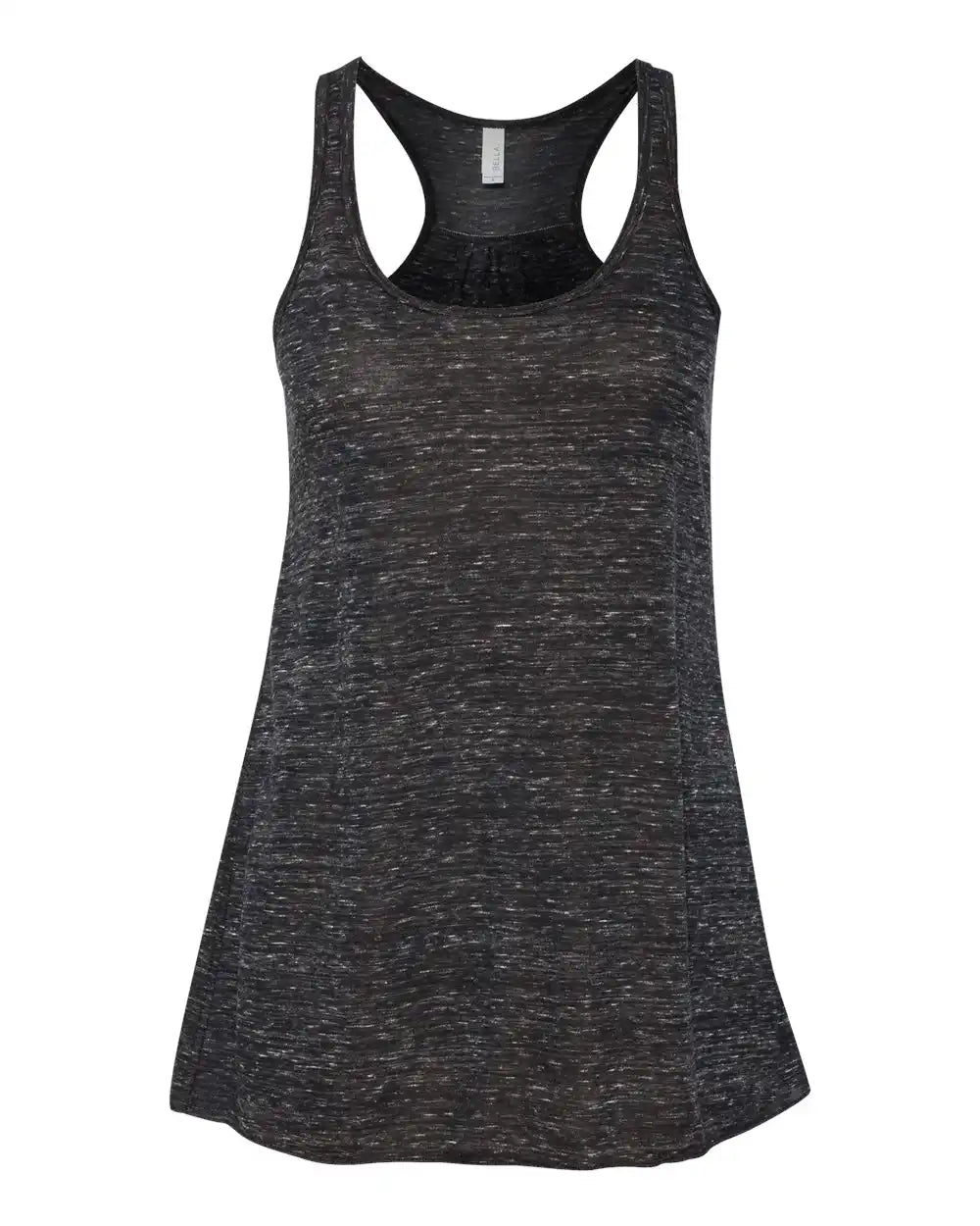 Bella + Canvas 8800bl Women’s Flowy Racerback Tank - 8800 - Black Marble - Xs