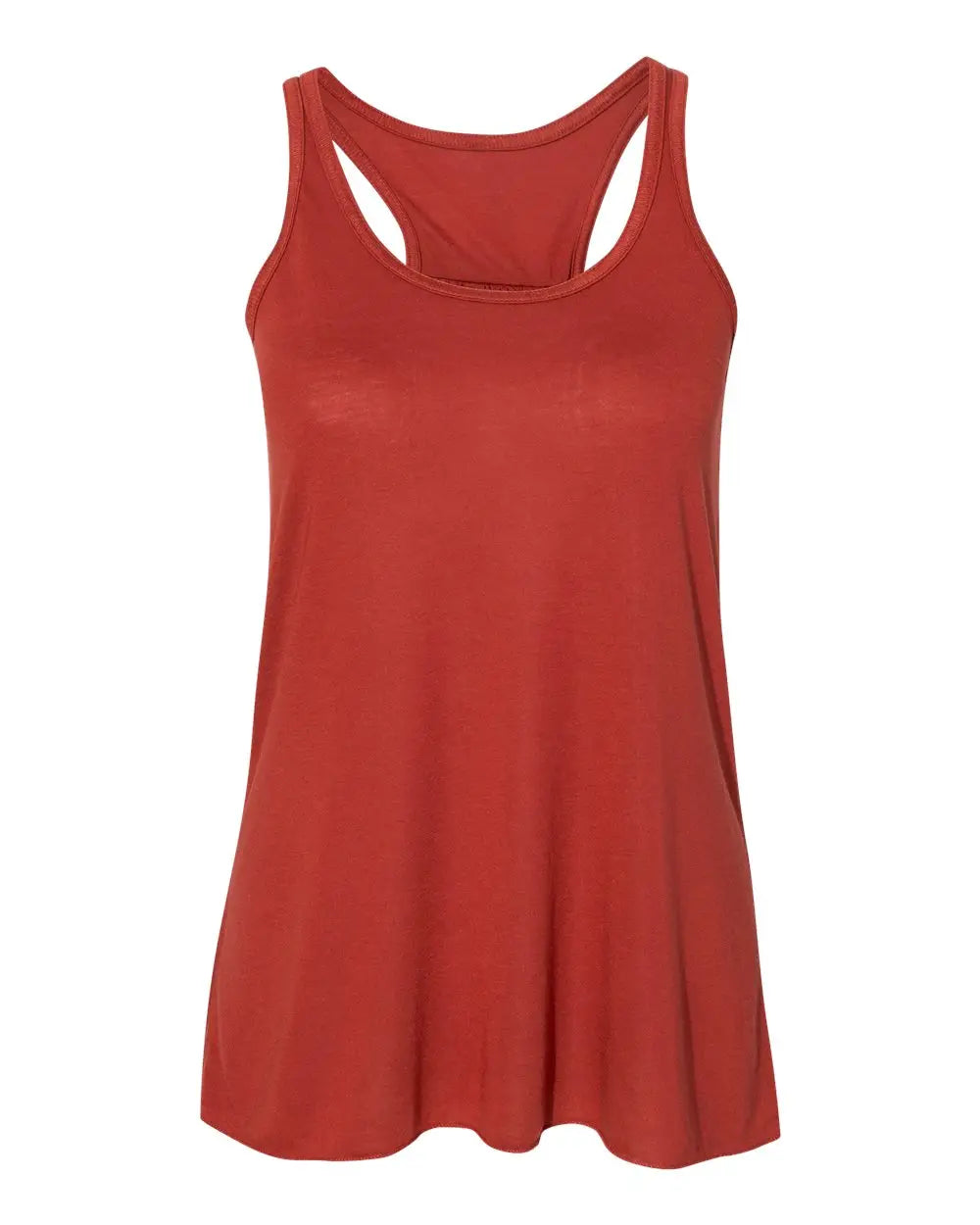 Bella + Canvas 8800bl Women’s Flowy Racerback Tank - 8800 - Brick - Ladies Xs