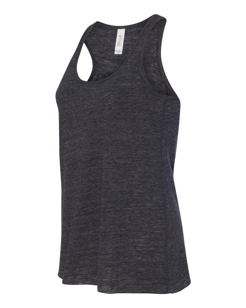 Bella + Canvas 8800bl Women’s Flowy Racerback Tank - 8800 - Charcoal Black Slub - Ladies s