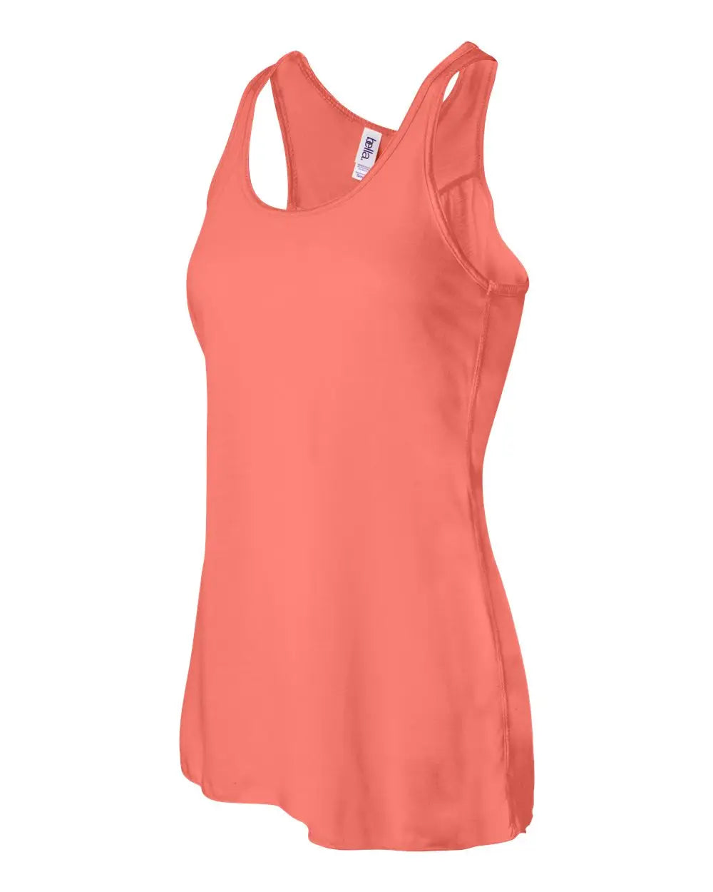 Bella + Canvas 8800bl Women’s Flowy Racerback Tank - 8800 - Coral - Ladies Xs