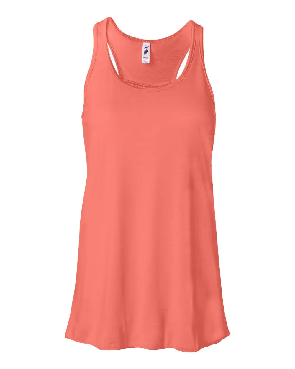 Bella + Canvas 8800bl Women’s Flowy Racerback Tank - 8800 - Coral - Ladies Xs