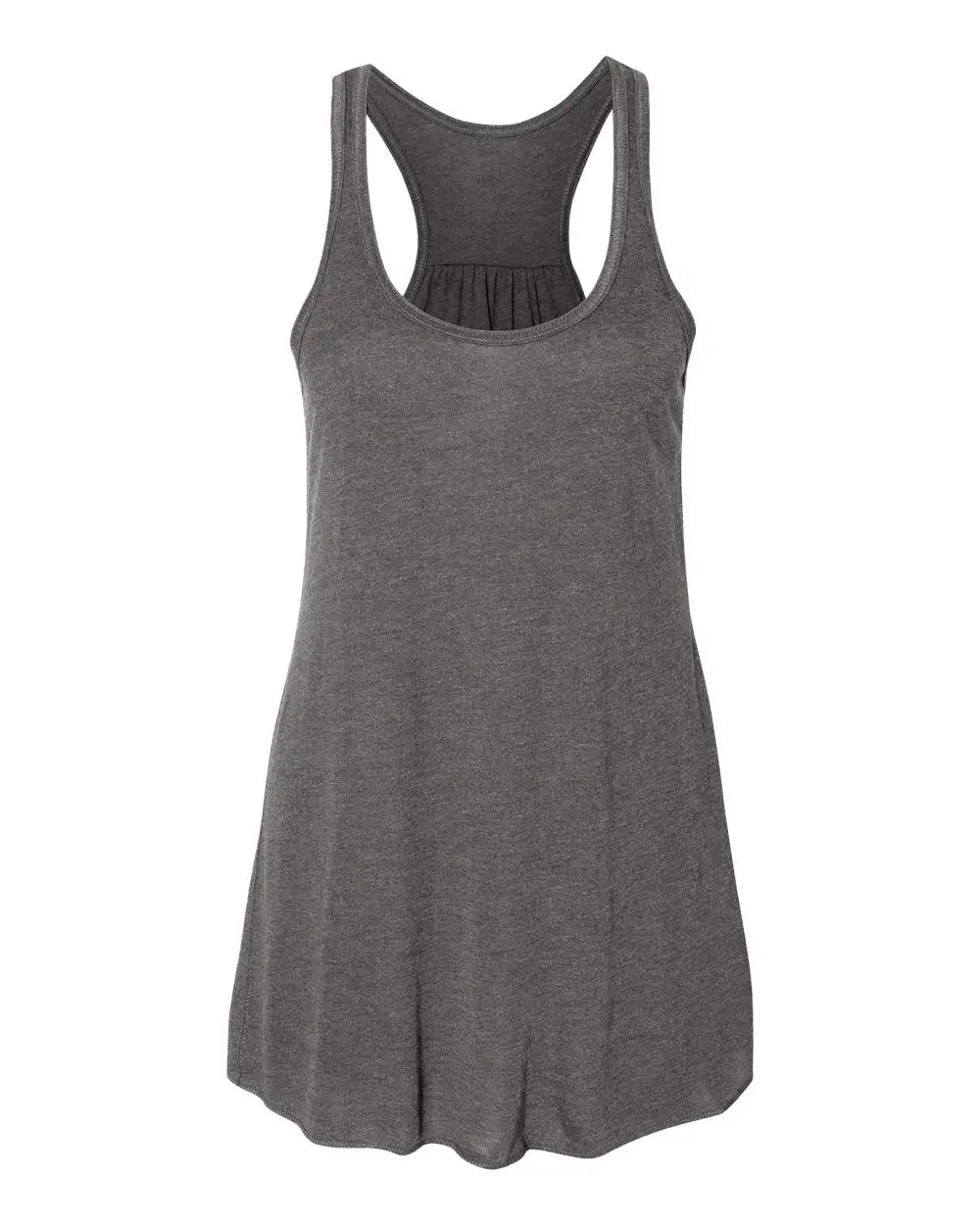 Bella + Canvas 8800bl Women’s Flowy Racerback Tank - 8800 - Dark Gray Heather - Ladies Xs