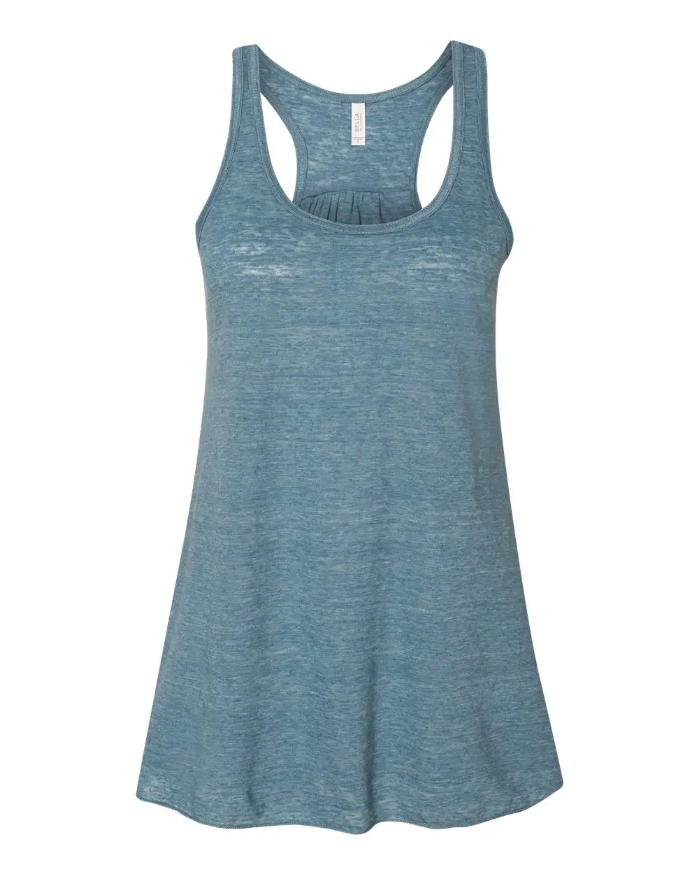 Bella + Canvas 8800bl Women’s Flowy Racerback Tank - 8800 - Denim Slub - Ladies Xs