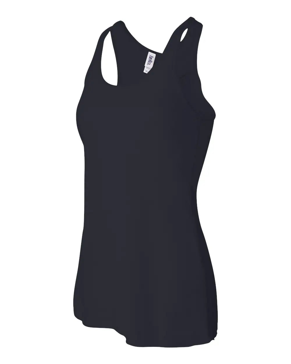 Bella + Canvas 8800bl Women’s Flowy Racerback Tank - 8800 - Midnight - Ladies Xs