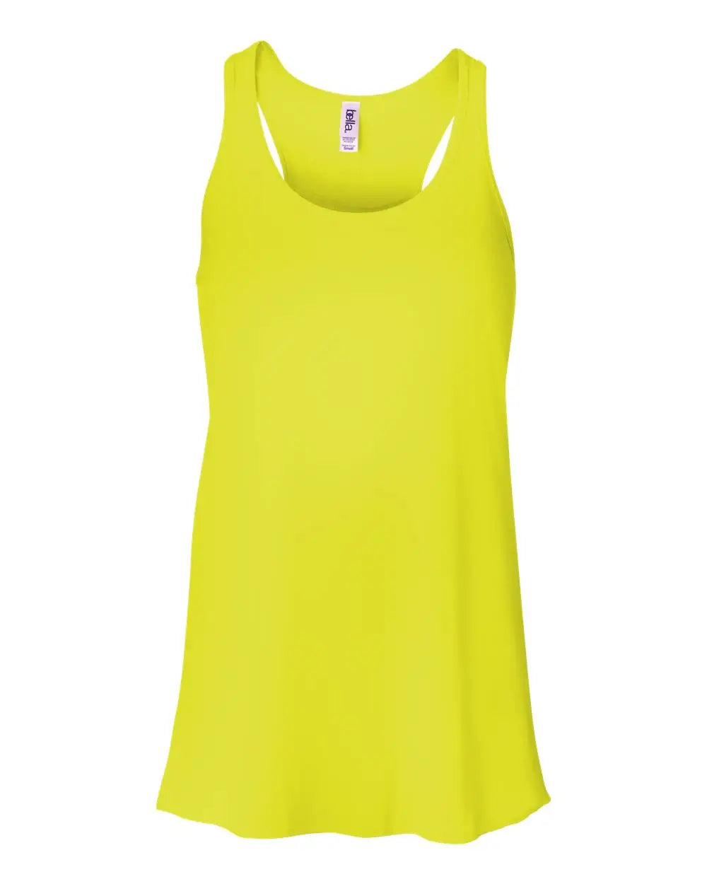 Bella + Canvas 8800bl Women’s Flowy Racerback Tank - 8800 - Neon Yellow - Ladies Xs