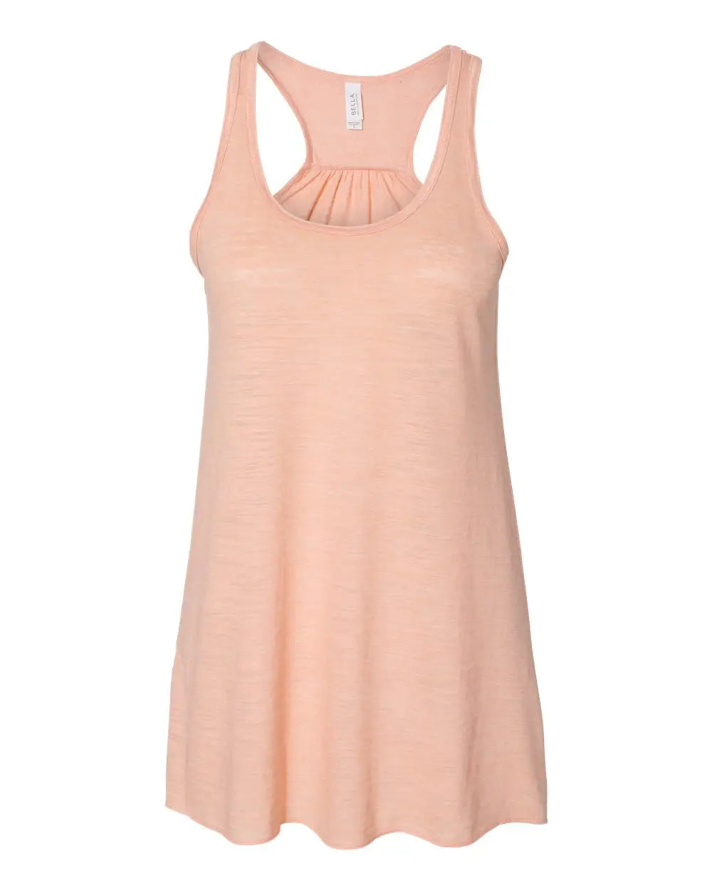 Bella + Canvas 8800bl Women’s Flowy Racerback Tank - 8800 - Peach Slub - Ladies Xs