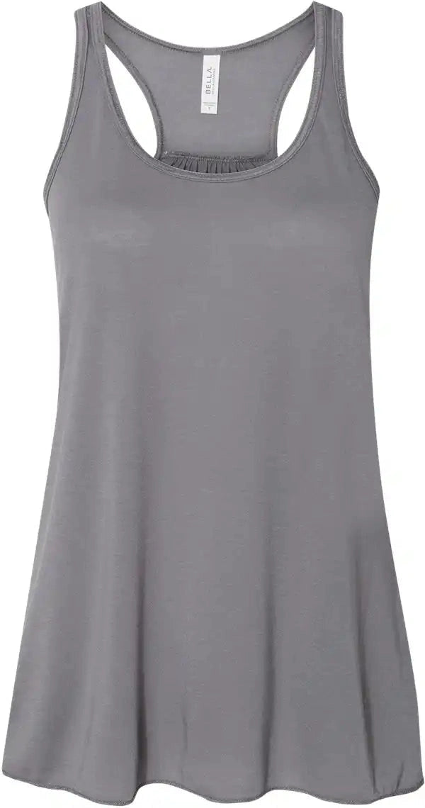 Bella + Canvas 8800bl Women’s Flowy Racerback Tank - 8800 - Storm - Xs