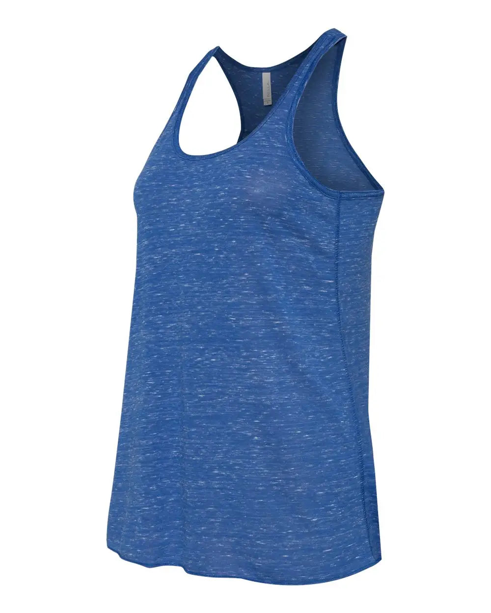 Bella + Canvas 8800bl Women’s Flowy Racerback Tank - 8800 - True Royal Marble - Ladies Xs