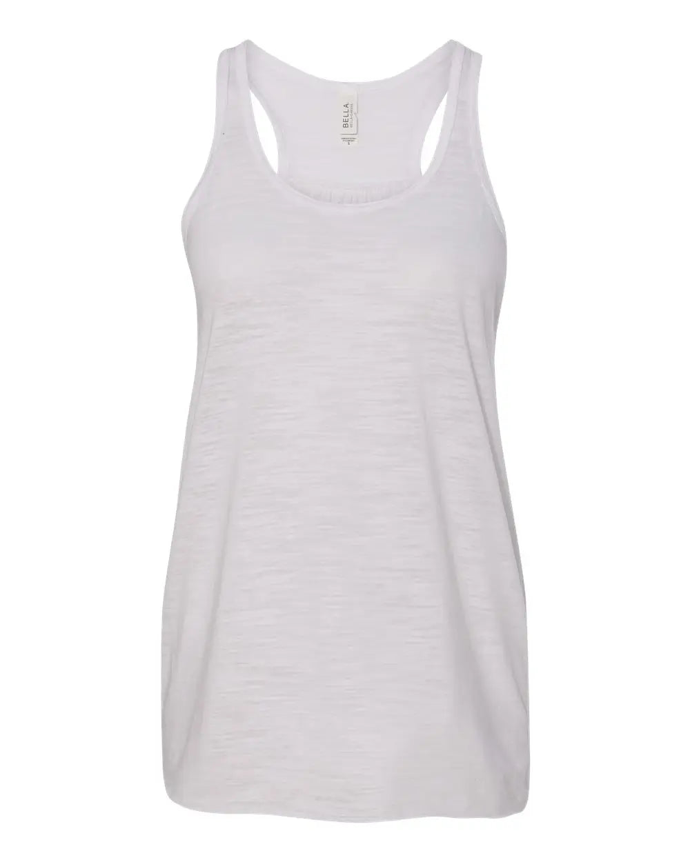 Bella + Canvas 8800bl Women’s Flowy Racerback Tank - 8800 - White Slub