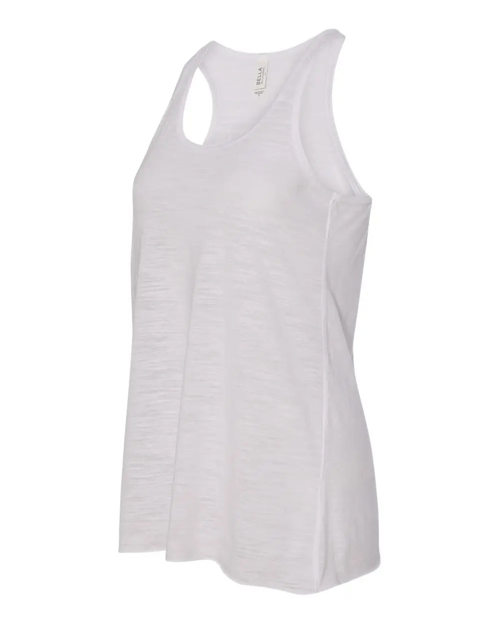 Bella + Canvas 8800bl Women’s Flowy Racerback Tank - 8800 - White Slub - Ladies s