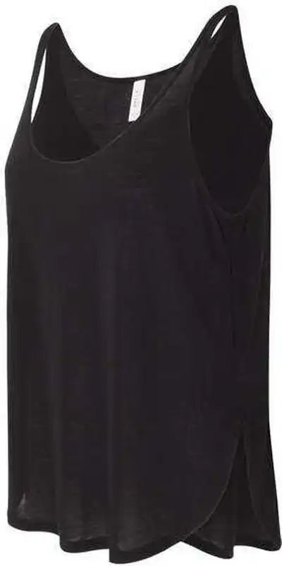 Bella + Canvas 8802 Women’s Flowy Tank with Side Slit - Black