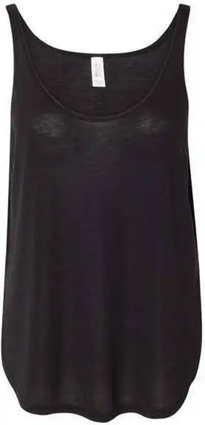 Bella + Canvas 8802 Women’s Flowy Tank with Side Slit - Black