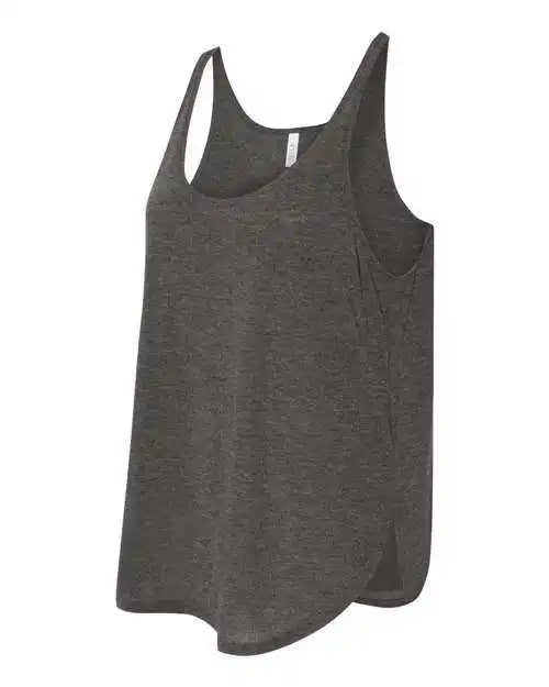 Bella + Canvas 8802 Women’s Flowy Tank with Side Slit - Dark Grey Heather