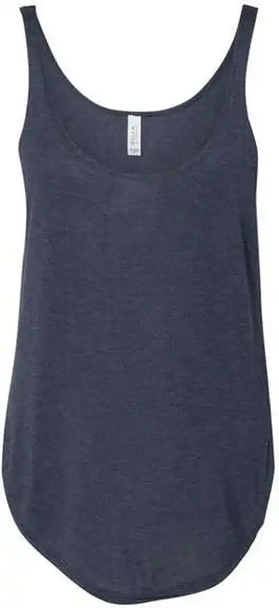 Bella + Canvas 8802 Women’s Flowy Tank with Side Slit - Heather Navy