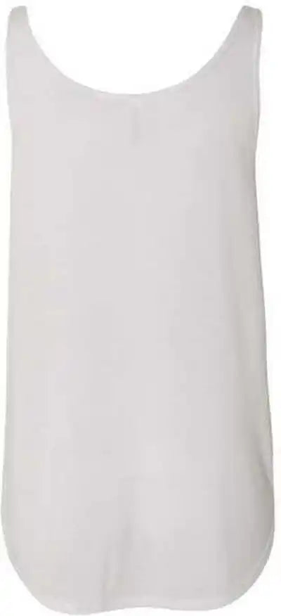 Bella + Canvas 8802 Women’s Flowy Tank with Side Slit - White