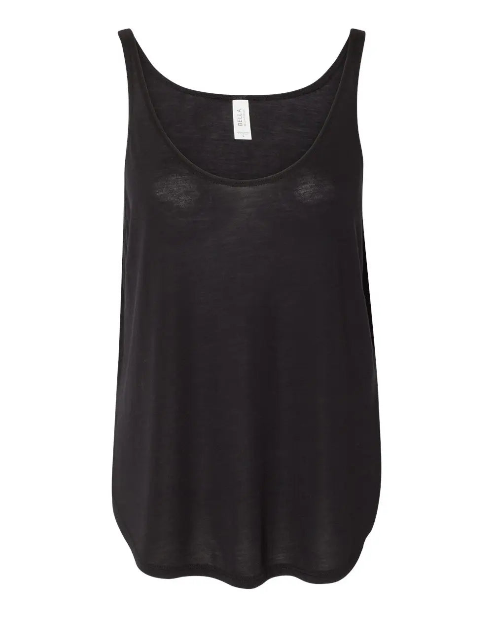 Bella + Canvas 8802b Women’s Flowy Tank with Side Slit - 8802 - Black - Ladies s