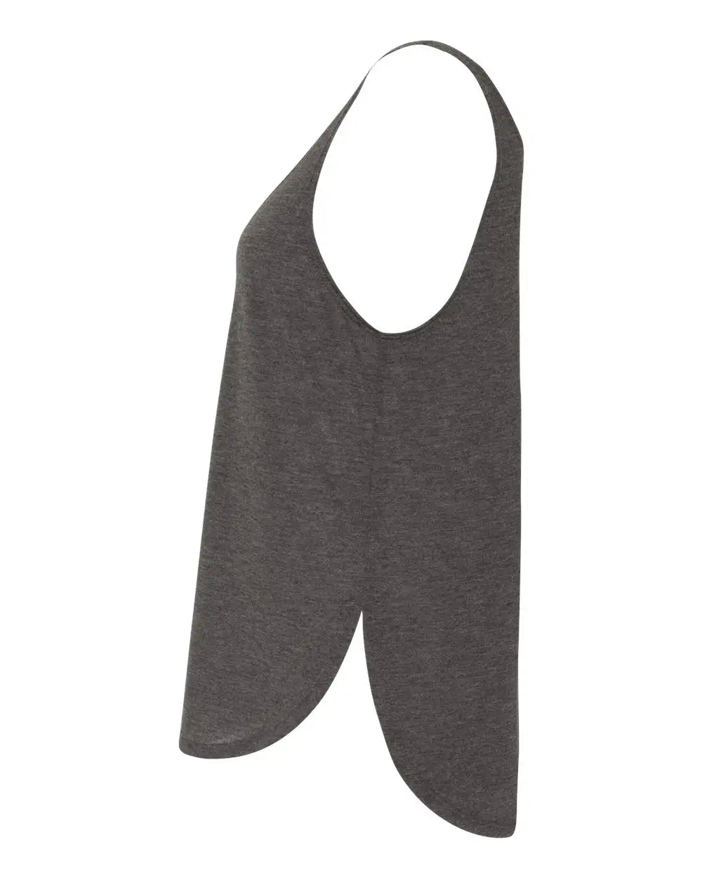Bella + Canvas 8802b Women’s Flowy Tank with Side Slit - 8802 - Dark Gray Heather