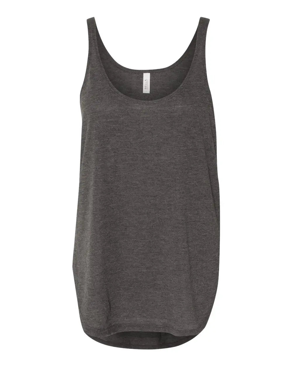 Bella + Canvas 8802b Women’s Flowy Tank with Side Slit - 8802 - Dark Gray Heather - Ladies s