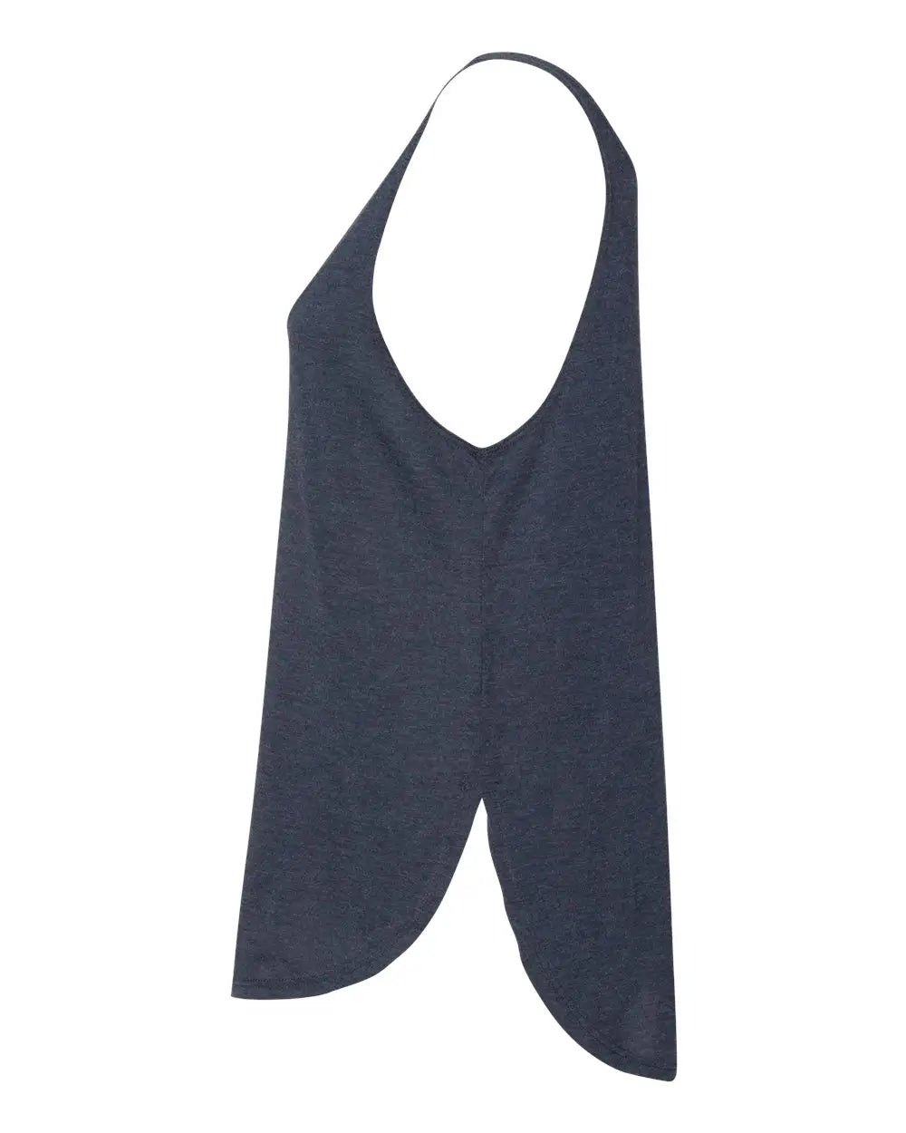 Bella + Canvas 8802b Women’s Flowy Tank with Side Slit - 8802 - Heather Navy