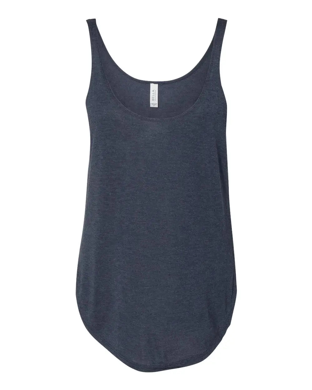 Bella + Canvas 8802b Women’s Flowy Tank with Side Slit - 8802 - Heather Navy - Ladies s