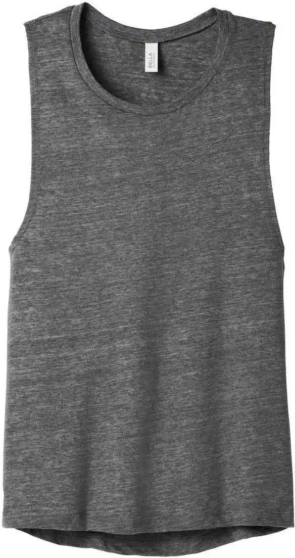 Bella + Canvas 8803 Women’s Flowy Scoop Muscle Tank Asphalt Slub