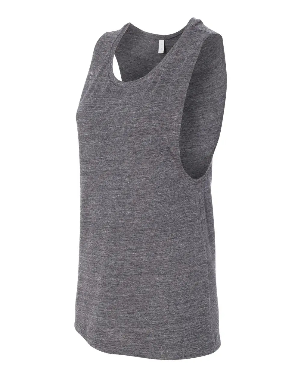 Bella + Canvas 8803 Women’s Flowy Scoop Muscle Tank - Asphalt Slub - Dark Gray / s