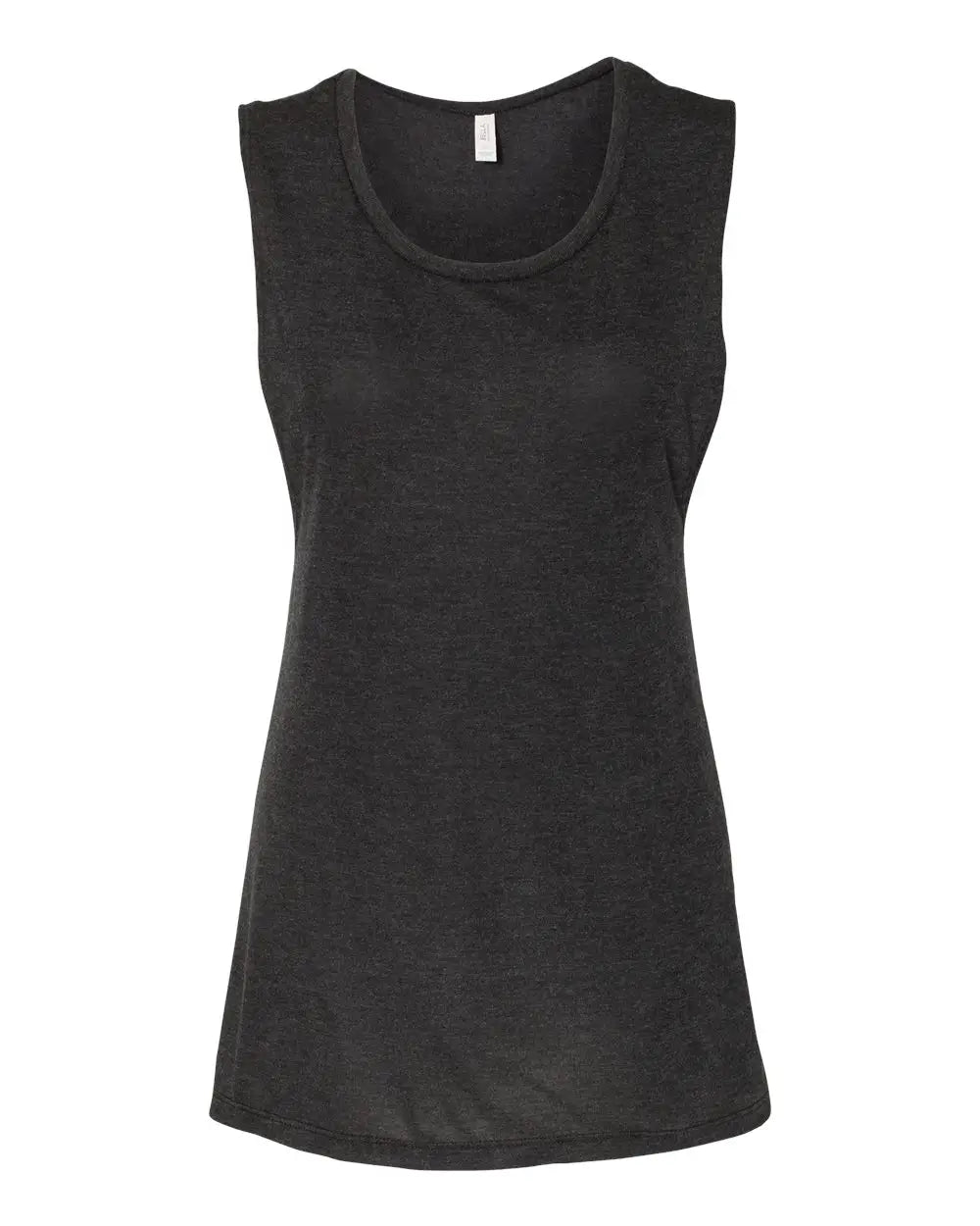 Bella + Canvas 8803 Women’s Flowy Scoop Muscle Tank - Black Heather