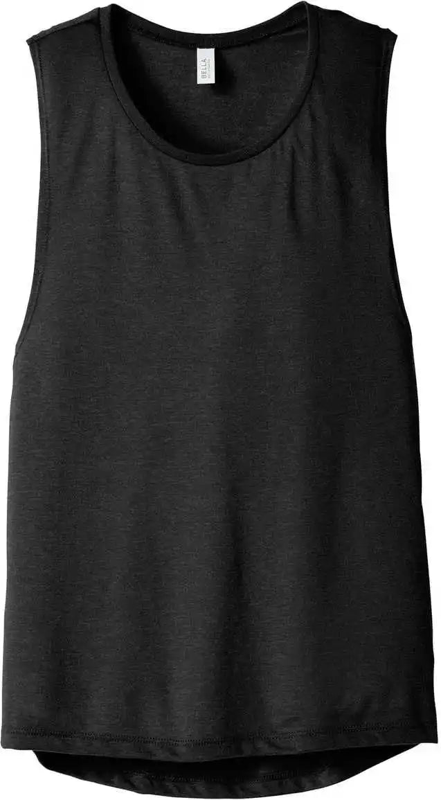 Bella + Canvas 8803 Women’s Flowy Scoop Muscle Tank Black Heather