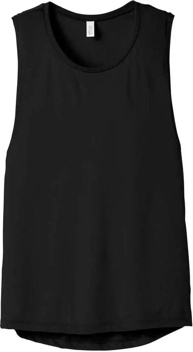 Bella + Canvas 8803 Women’s Flowy Scoop Muscle Tank Black