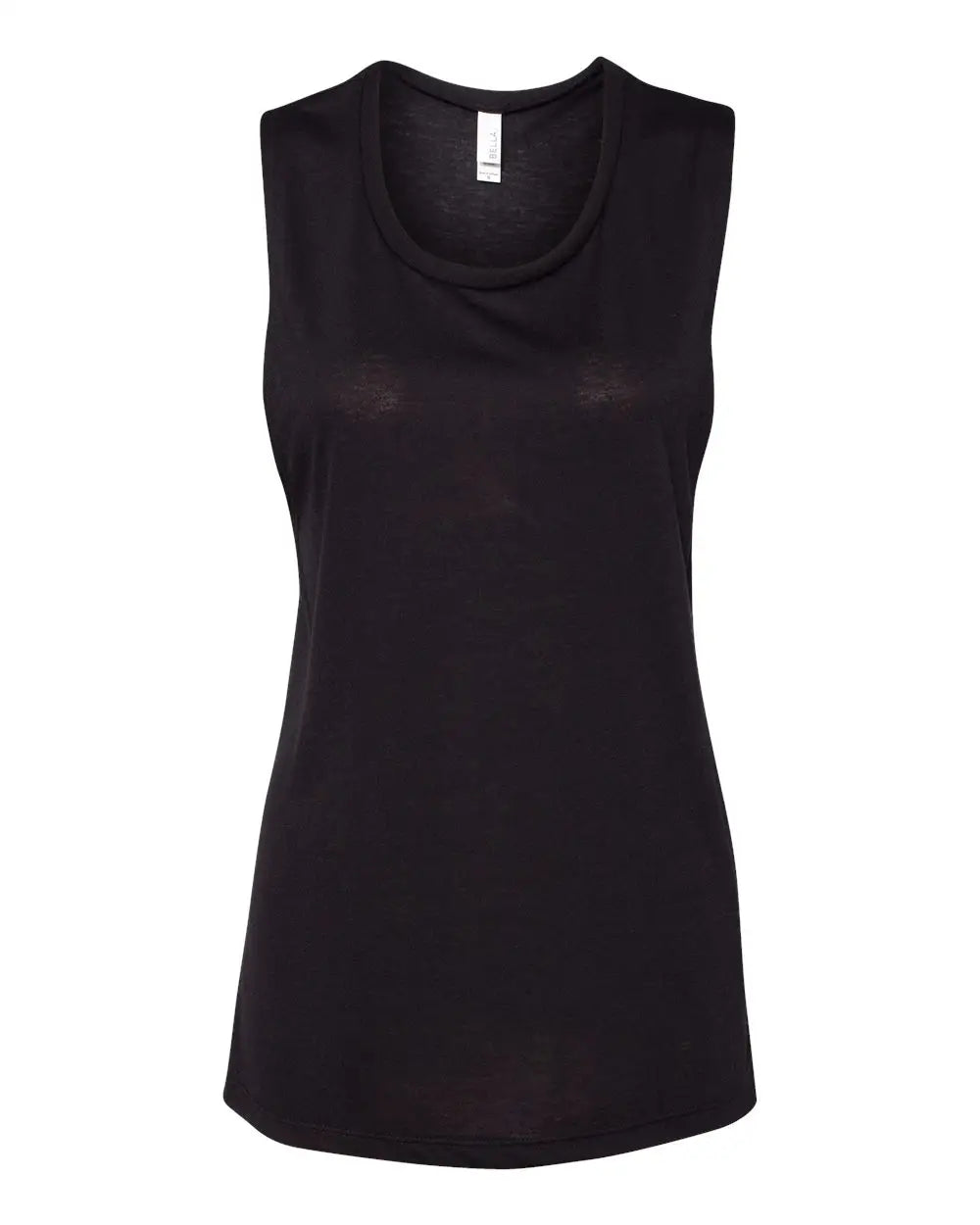 Bella + Canvas 8803 Women’s Flowy Scoop Muscle Tank - Black