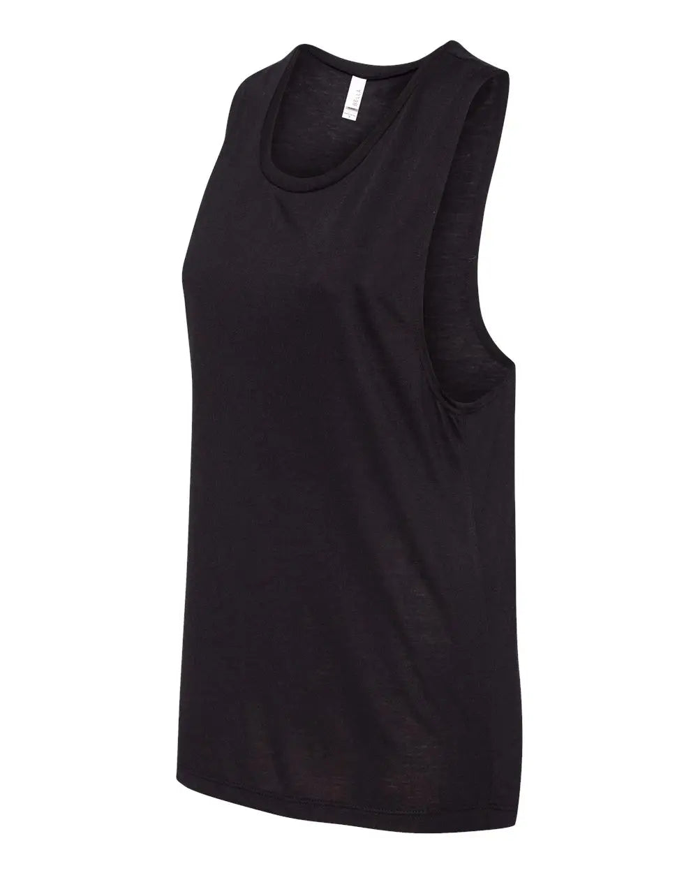 Bella + Canvas 8803 Women’s Flowy Scoop Muscle Tank - Black