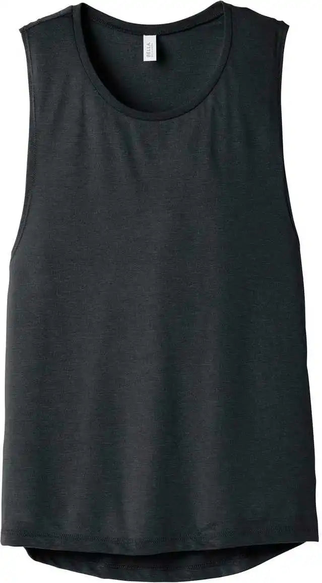 Bella + Canvas 8803 Women’s Flowy Scoop Muscle Tank - Dark Gray Heather