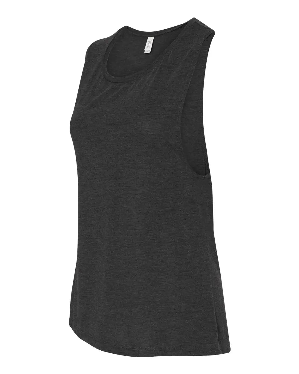 Bella + Canvas 8803 Women’s Flowy Scoop Muscle Tank - Dark Grey - Gray / m