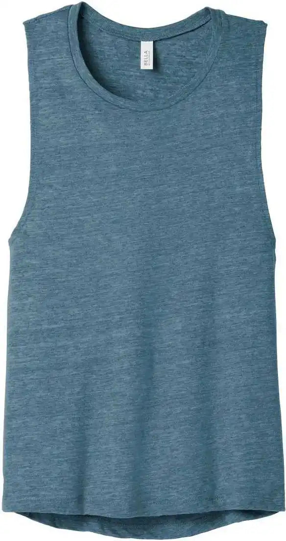 Bella + Canvas 8803 Women’s Flowy Scoop Muscle Tank - Denim Slub
