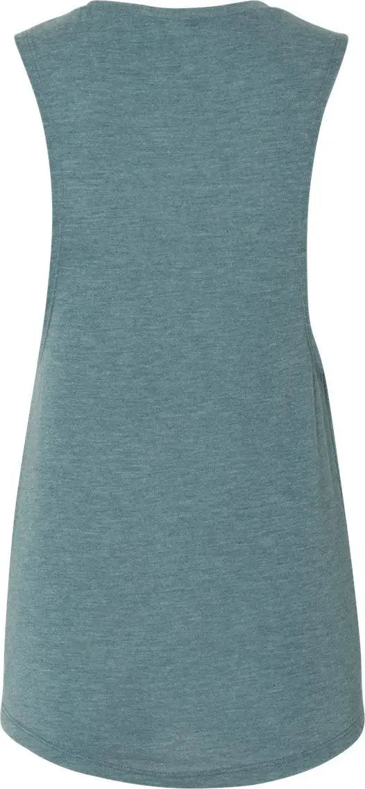 Bella + Canvas 8803 Women’s Flowy Scoop Muscle Tank - Heather Deep Teal - s