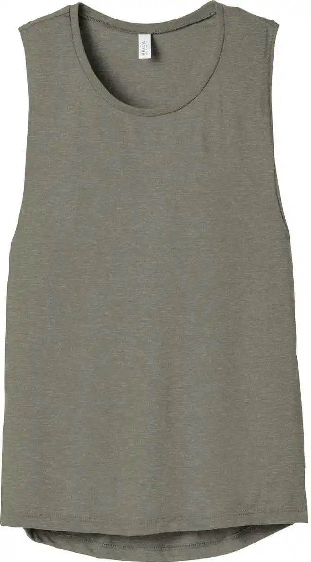 Bella + Canvas 8803 Women’s Flowy Scoop Muscle Tank - Heather Stone