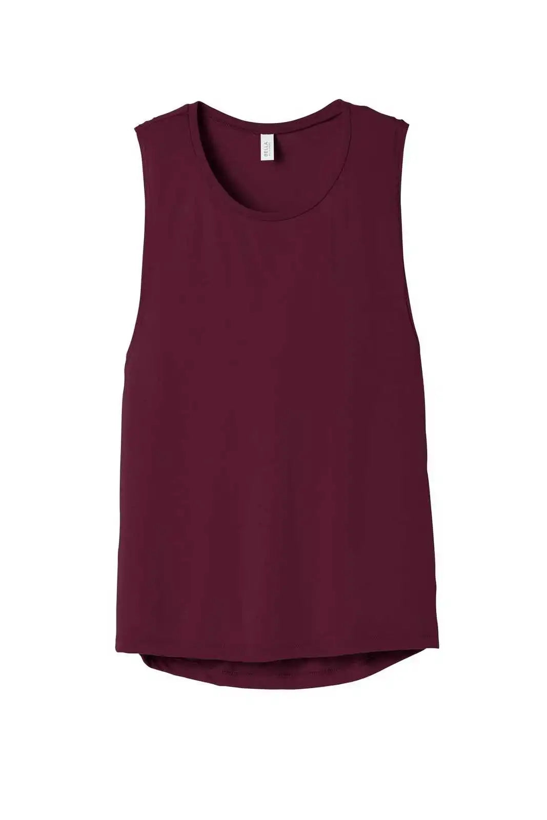 Bella + Canvas 8803 Women’s Flowy Scoop Muscle Tank - Maroon