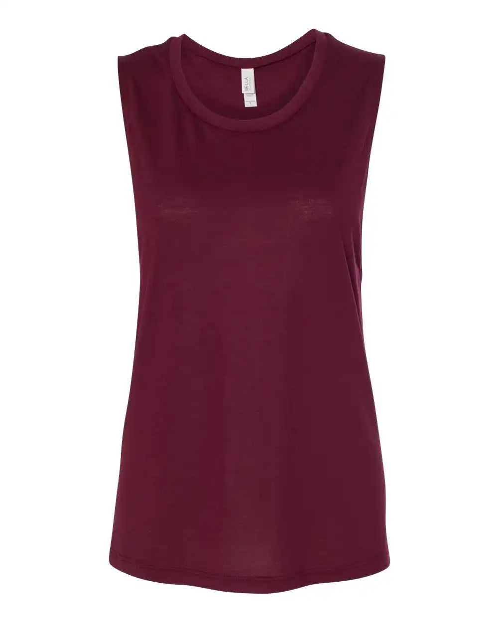 Bella + Canvas 8803 Women’s Flowy Scoop Muscle Tank - Maroon - s