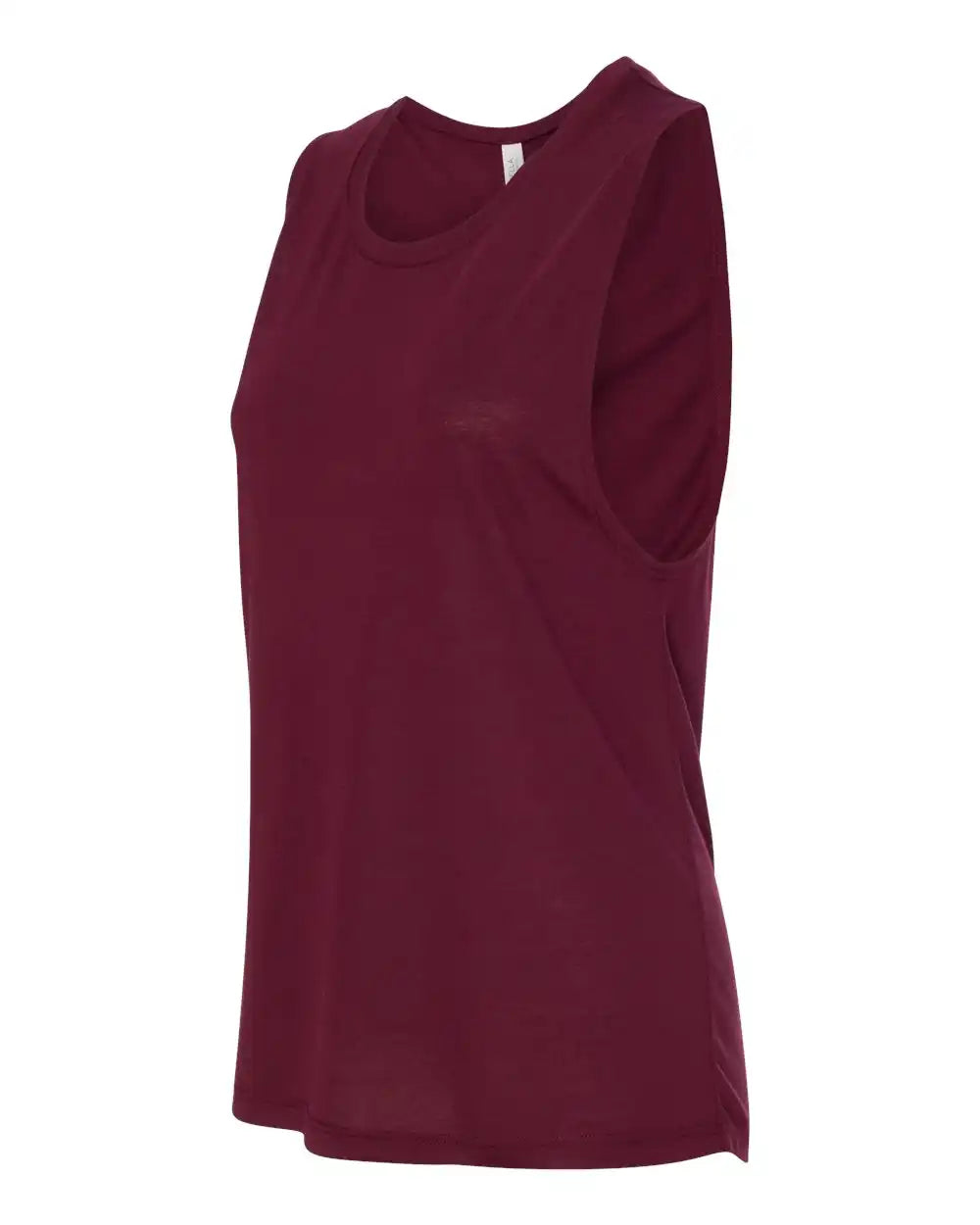 Bella + Canvas 8803 Women’s Flowy Scoop Muscle Tank - Maroon - s