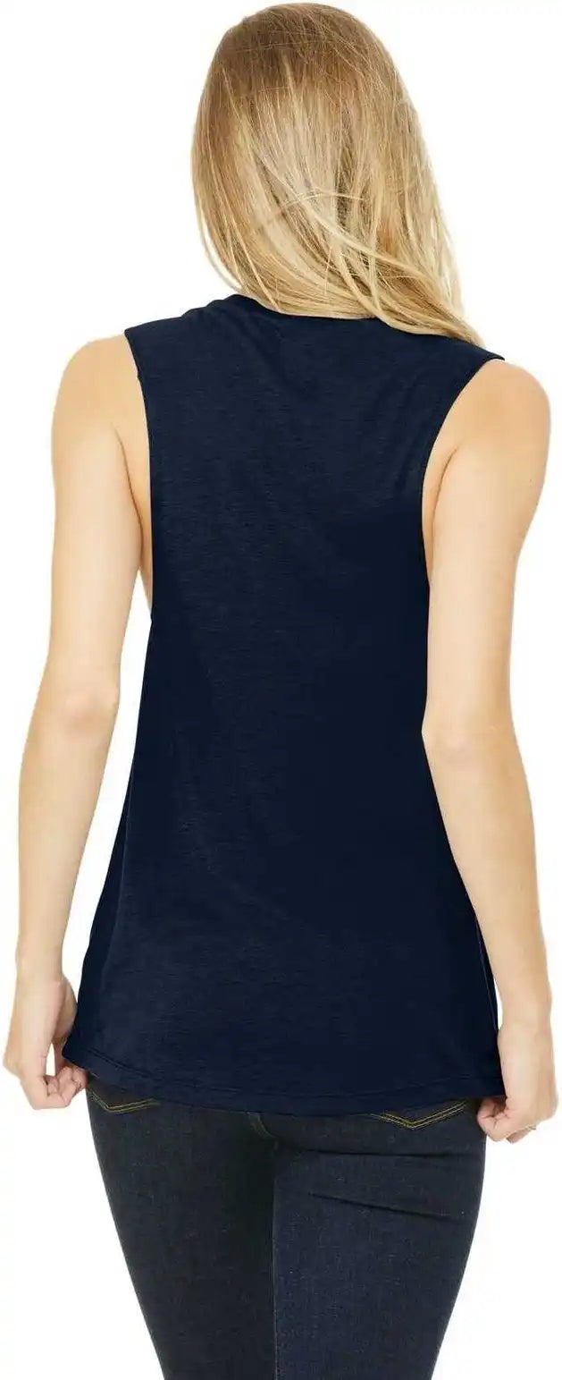 Bella + Canvas 8803 Women’s Flowy Scoop Muscle Tank Midnight